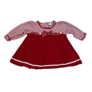 Le Top Red Striped Baby Dress
